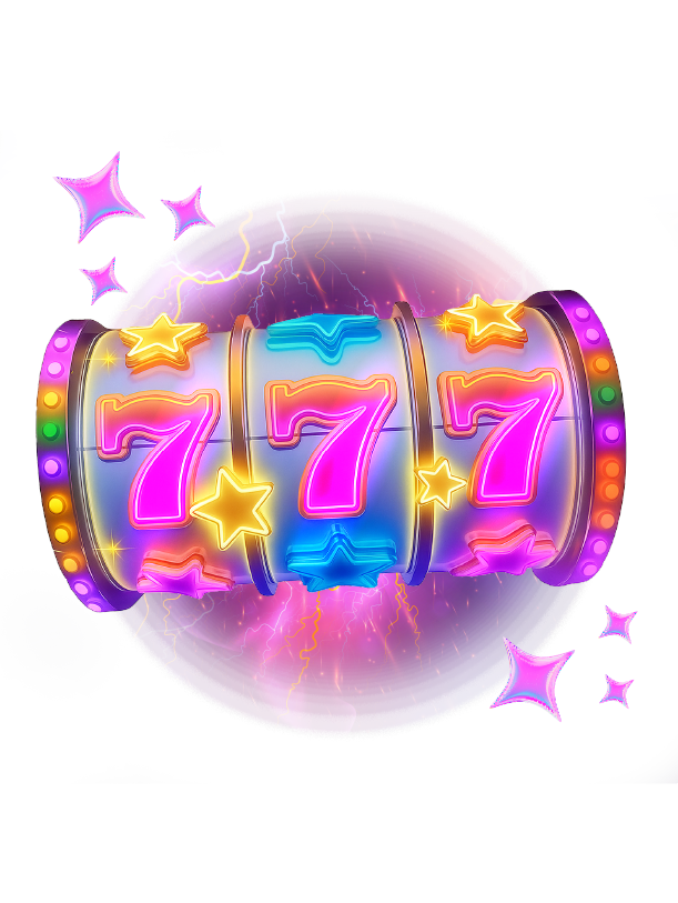 Neon triple-seven PLAYDASH slot machine